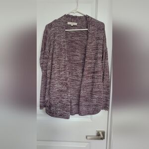 Cardigan light weight Maroon and White Medium